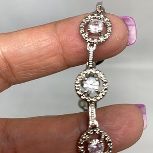 Beautiful silver tone rhinestone bracelet